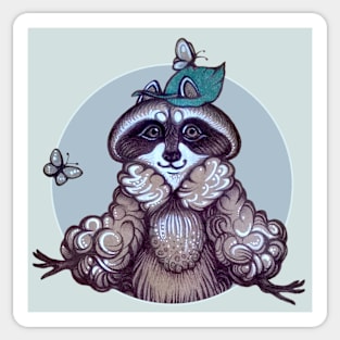Gentle Raccoon Sticker